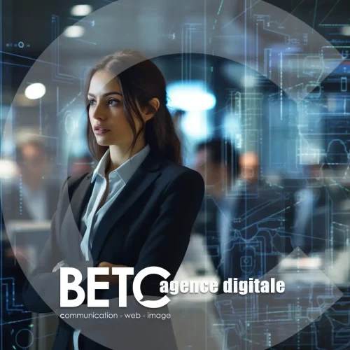 Professionnelle confiante représentant l'expertise branding digital - Identité visuelle IA - BETC agence communication Grand Est Lorraine