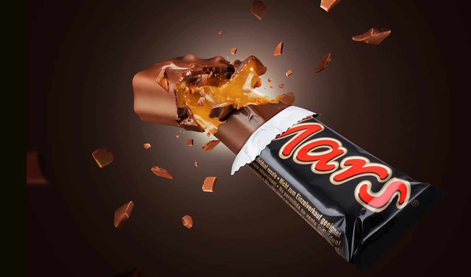Barre chocolat Mars éclatée