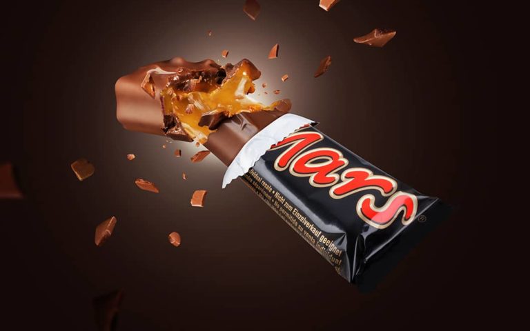 Barre chocolat Mars éclatée