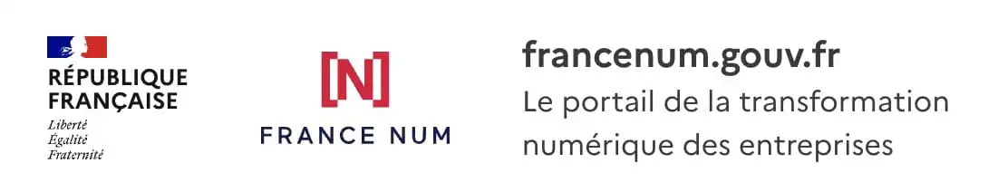 Logo de France Num, initiative nationale pour la numérisation des entreprises françaises
