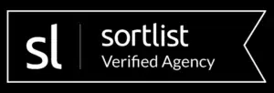 Badge Sortlist « Verified Agency », indiquant que BETC Communication est une agence vérifiée et recommandée.