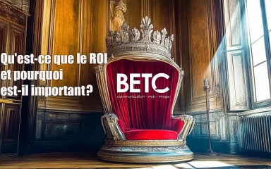 Un trône royal luxueux dans une salle historique, éclairé par une lumière naturelle, avec le texte 