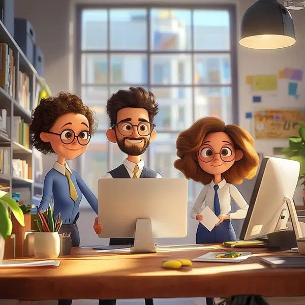 Équipe collaborative travaillant sur projet digital - Repositionnement B2B Alsace +68% leads - BETC agence marketing digital IA Grand Est